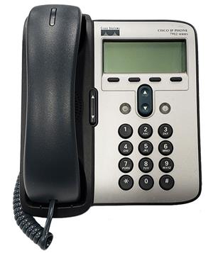 تلفن تحت شبکه سیسکو مدل Cisco CP-7912G با طراحی ساده و پشتیبانی از یک خط تلفن مناسب دفاتر کوچک و اداری