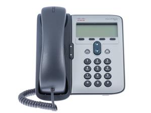 تصویر تلفن تحت شبکه Cisco CP-7911G با طراحی ساده و صفحه‌نمایش تک‌خطی