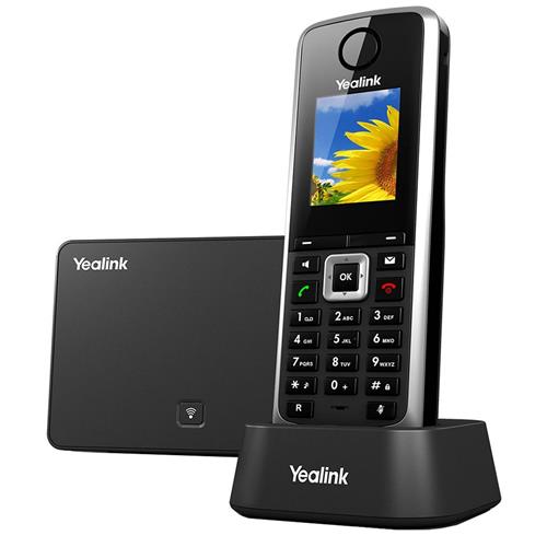 تلفن بی‌سیم یالینک مدل Yealink W52P همراه با پایه DECT مناسب کسب‌وکارها و دفاتر