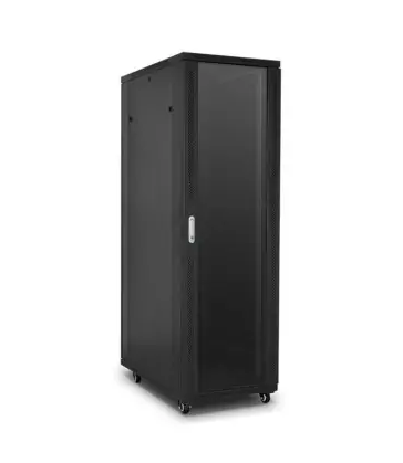 رک42یونیت عمق100دهنه80(درب جلو دو لنگه مشبک و درب پشت دو لنگه مشبک به همراه قفل ریتال مکانیزم دار)