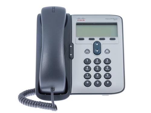 تصویر تلفن تحت شبکه Cisco CP-7911G با طراحی ساده و صفحه‌نمایش تک‌خطی