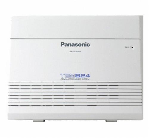 «دستگاه سانترال پاناسونیک مدل KX-TEM824 با طراحی سفید و ابعاد مناسب، مناسب برای سازمان‌های کوچک تا متوسط با ظرفیت اولیه 6 خط شهری و 16 خط داخلی.»​