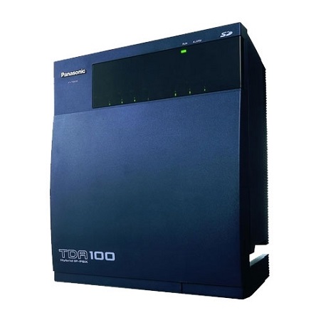 دستگاه سانترال پاناسونیک مدل KX-TDA100 با طراحی مدرن و ابعاد مناسب، ایده‌آل برای کسب‌وکارهای متوسط تا بزرگ با ظرفیت پشتیبانی حداکثر 96 پورت داخلی و 64 خط شهری