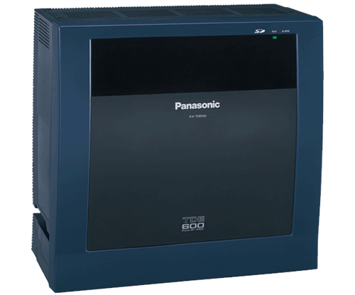 دستگاه سانترال پاناسونیک مدل KX-TDE600 با طراحی مدرن و قابلیت‌های پیشرفته برای مدیریت تماس‌های کسب‌وکار.