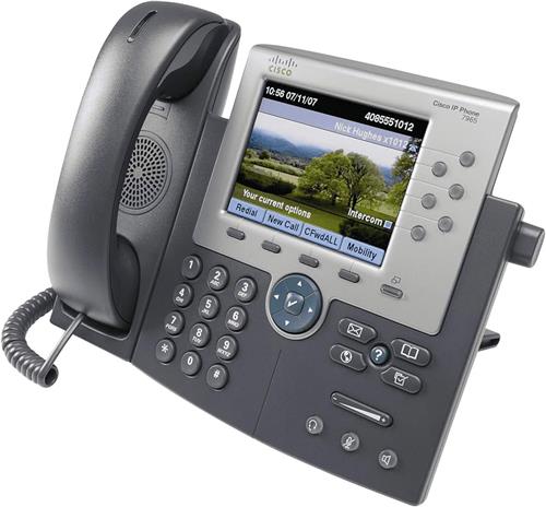 تلفن تحت شبکه سیسکو مدل Cisco CP-7965G با صفحه نمایش رنگی و کیفیت صدای HD مناسب دفاتر مدیریتی و سازمانی