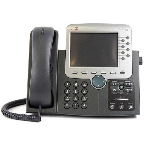تلفن تحت شبکه سیسکو مدل Cisco CP-7971G با نمایشگر لمسی رنگی و پشتیبانی از 8 خط مناسب مدیران و دفاتر حرفه‌ای