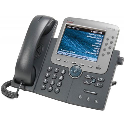 تلفن تحت شبکه سیسکو مدل Cisco CP-7975G با نمایشگر لمسی رنگی و پشتیبانی از 8 خط مناسب مدیران حرفه‌ای