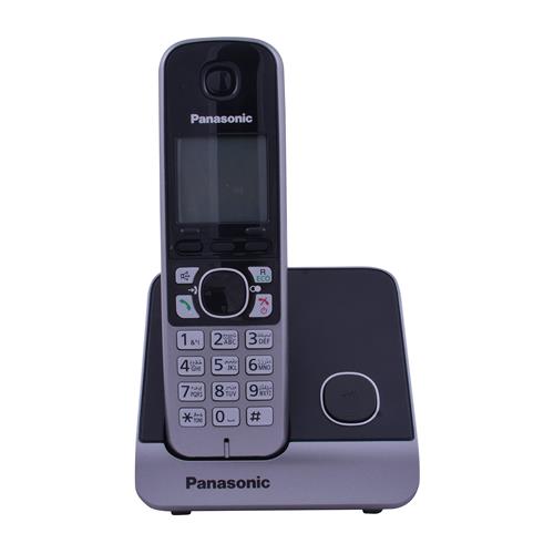 تلفن بی‌سیم پاناسونیک مدل KX-TG6711 با طراحی ساده و نمایشگر با نور پس‌زمینه کهربایی​