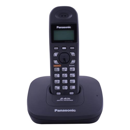 تلفن بی‌سیم پاناسونیک مدل KX-TG3611 با طراحی ساده و نمایشگر با نور پس‌زمینه کهربایی​