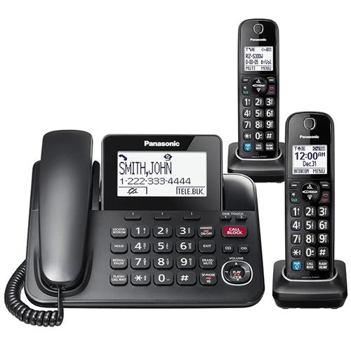 تلفن بی‌سیم پاناسونیک KX-TG-F892 با صفحه‌نمایش بزرگ LCD و طراحی شیک
