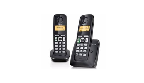 تلفن بی‌سیم دو گوشی پاناسونیک مدل A220DUO با صفحه نمایش خوانا و کیفیت صدای شفاف مناسب منزل و دفتر کار