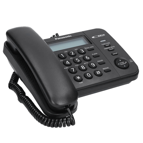 تلفن بی‌سیم KX-T_S560 با صفحه نمایش LCD بزرگ و کیفیت صدای شفاف مناسب برای استفاده خانگی و اداری