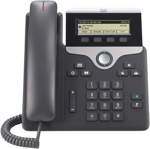 تلفن تحت شبکه سیسکو مدل Cisco CP-7811 با کیفیت صدای HD و نمایشگر گرافیکی، مناسب دفاتر کاری و محیط‌های سازمانی