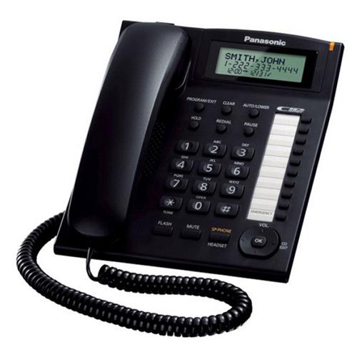 تلفن رومیزی پاناسونیک مدل KX-T-7716 با قابلیت Caller ID و طراحی خوش‌دست مناسب محیط‌های اداری و خانگی