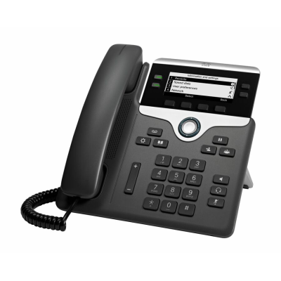 "تلفن آی‌پی Cisco CP-7861 با 16 کلید خط، نمایشگر تک‌رنگ و مناسب برای مراکز تماس و کاربران اداری"