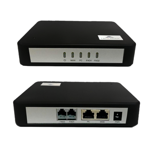 "newrock HX420G - گیت‌وی VoIP با 4 پورت FXO و 2 پورت FXS برای اتصال خطوط تلفن آنالوگ به سیستم‌های VoIP، مناسب برای کسب‌وکارهای کوچک و متوسط."