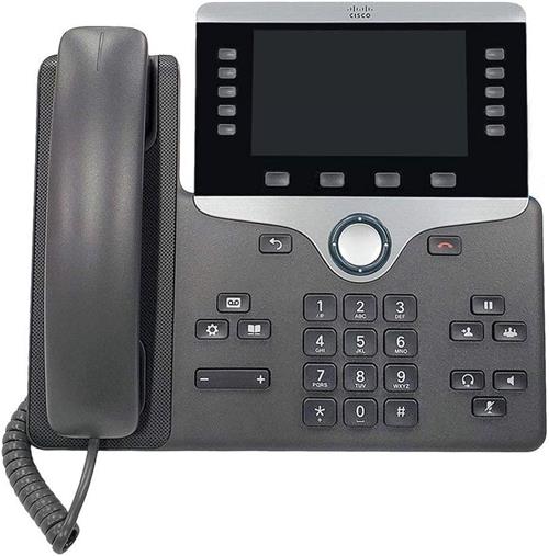تلفن تحت شبکه سیسکو مدل Cisco CP-8811 با نمایشگر سیاه و سفید و قابلیت اتصال گیگابیتی مناسب دفاتر اداری