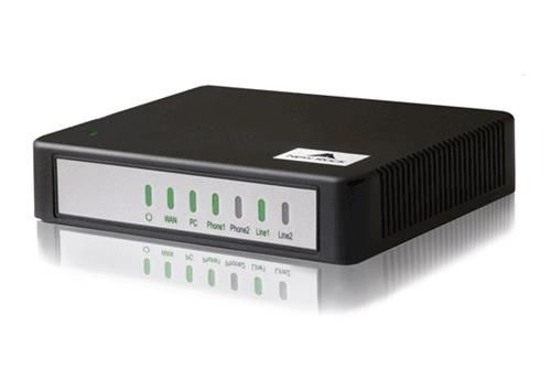 "newrock HX402E - گیت‌وی VoIP با 4 پورت FXO برای اتصال خطوط تلفن آنالوگ به سیستم‌های VoIP، مناسب برای کسب‌وکارهای کوچک."