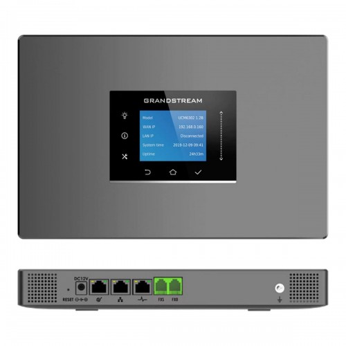 "UCM6301A - مرکز تلفن تحت شبکه VoIP با ۴ پورت FXO و پشتیبانی از WebRTC و SIP، مناسب برای کسب‌وکارهای متوسط و پیشرفته."