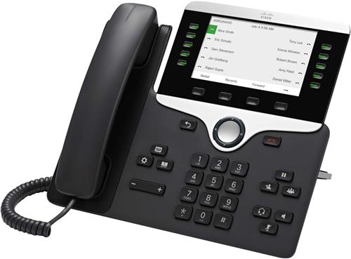 تلفن تحت شبکه سیسکو مدل Cisco CP-8841 با نمایشگر رنگی و پورت گیگابیتی مناسب محیط‌های اداری حرفه‌ای