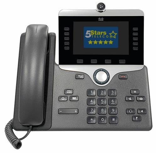 تلفن تصویری تحت شبکه سیسکو مدل Cisco CP-8845 با دوربین داخلی و صفحه نمایش رنگی مناسب تماس‌های تصویری در دفاتر سازمانی