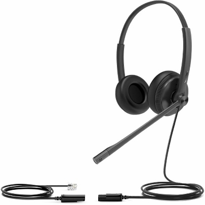 هدست باسیم YHS34DUAL یالینک با دو گوشی و میکروفون حذف نویز، مناسب تماس‌های حرفه‌ای در محیط‌های اداری.