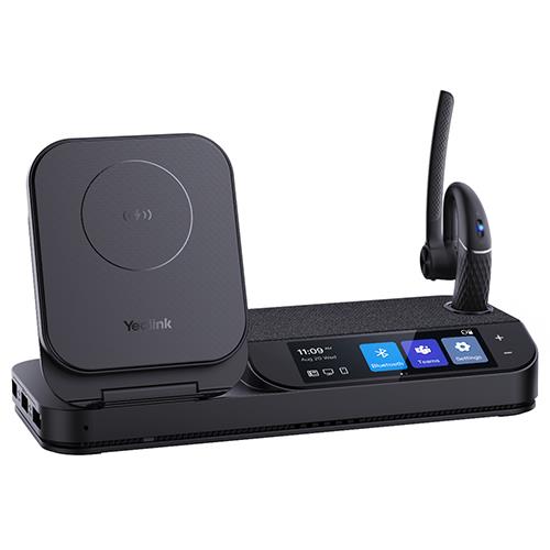 هدست بلوتوثی حرفه‌ای BH71 WORK STATION همراه با ایستگاه مدیریتی، مناسب برای تماس‌های شفاف و مدیریت چندمنظوره در محیط کاری