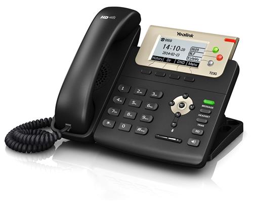 تلفن تحت شبکه Yealink T23G با پورت‌های گیگابیتی، پشتیبانی از 3 حساب SIP و صدای HD مناسب دفاتر حرفه‌ای