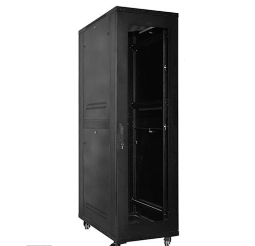 رک ایستاده 47 یونیت عمق 60 سری ادونس HP با درب شیشه‌ای مقاوم.