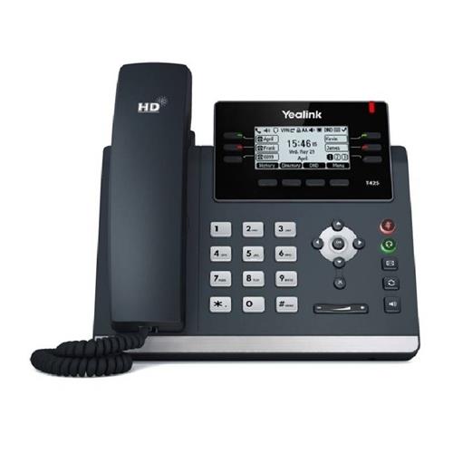 تلفن تحت شبکه Yealink T42P با طراحی حرفه‌ای، صدای HD و پشتیبانی از 12 حساب SIP برای دفاتر کاری