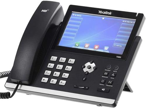 تلفن تحت شبکه Yealink T48G با طراحی حرفه‌ای، صفحه‌نمایش لمسی 7 اینچی و پشتیبانی از 16 حساب SIP مناسب دفاتر کاری