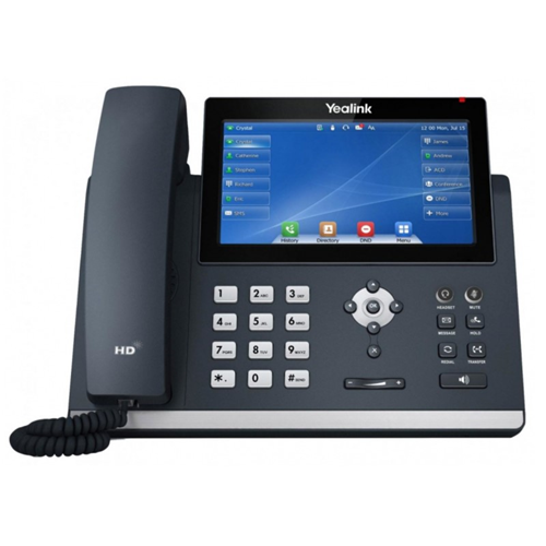 تلفن تحت شبکه Yealink T48S با طراحی حرفه‌ای، صفحه‌نمایش لمسی رنگی 7 اینچی و پشتیبانی از 16 حساب SIP مناسب دفاتر کاری