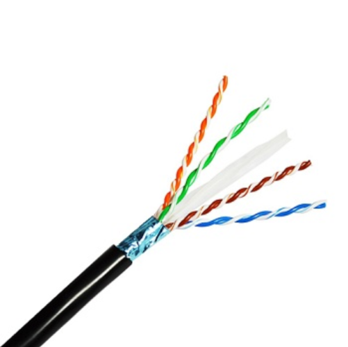 کابل شبکه نگزنس مغزی آلمینیوم باروکش مس (cca)-cat6/sftp/outdoor