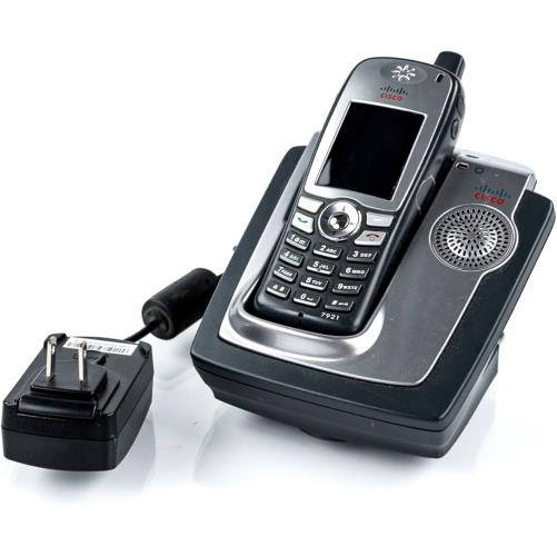 تلفن بی‌سیم تحت شبکه سیسکو مدل Cisco CP-7921G با اتصال وای‌فای و طراحی قابل حمل مناسب محیط‌های کاری متحرک
