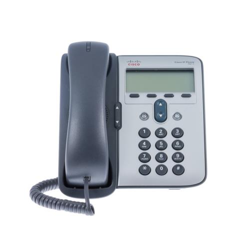 تصویر تلفن تحت شبکه Cisco CP-7911G با طراحی ساده و صفحه‌نمایش تک‌خطی