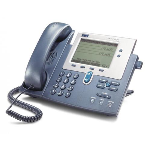 تلفن تحت شبکه سیسکو مدل Cisco CP-7940G با طراحی حرفه‌ای، صفحه نمایش مونوکروم و پشتیبانی از 2 خط تلفن