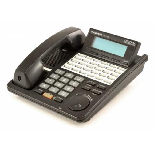 تلفن دیجیتال سانترال پاناسونیک مدل KX-DT321 با نمایشگر LCD تک‌خطی، ۸ کلید قابل برنامه‌ریزی، اسپیکرفون دوبلکس، جک هدست و قابلیت نصب دیواری.​