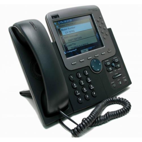 تلفن تحت شبکه سیسکو مدل Cisco CP-7970G با صفحه نمایش لمسی رنگی و قابلیت پشتیبانی از 8 خط تلفن مناسب دفاتر مدیریتی