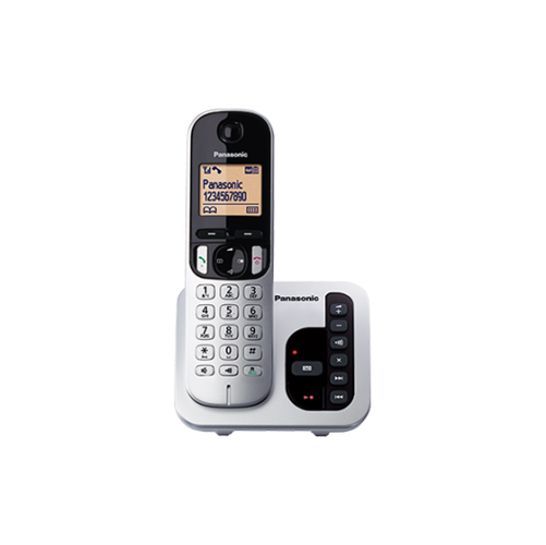 تلفن بی‌سیم پاناسونیک مدل KX-TGC220 با طراحی ساده و نمایشگر با نور پس‌زمینه​