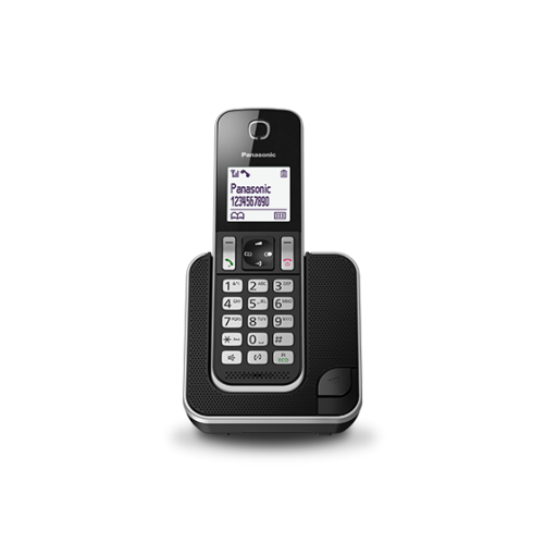 تلفن بی‌سیم پاناسونیک مدل KX-TGD310 با طراحی ساده و نمایشگر با نور پس‌زمینه​