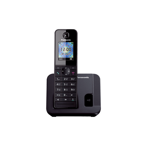تلفن بی‌سیم پاناسونیک مدل KX-TGK210 با طراحی ایستاده و نمایشگر با نور پس‌زمینه سفید