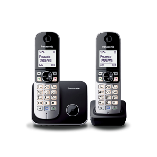 تلفن بی‌سیم پاناسونیک KX-TG-6812 با صفحه‌نمایش بزرگ LCD و طراحی ارگونومیک