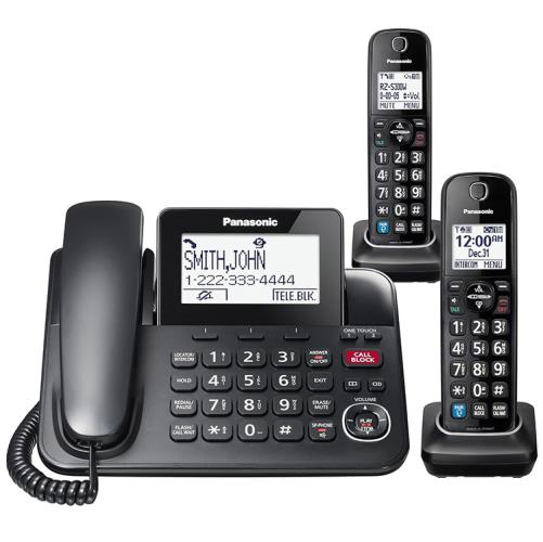 تلفن بی‌سیم پاناسونیک KX-TG-F892 با صفحه‌نمایش بزرگ LCD و طراحی شیک