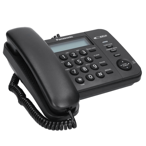 تلفن بی‌سیم KX-T_S560 با صفحه نمایش LCD بزرگ و کیفیت صدای شفاف مناسب برای استفاده خانگی و اداری