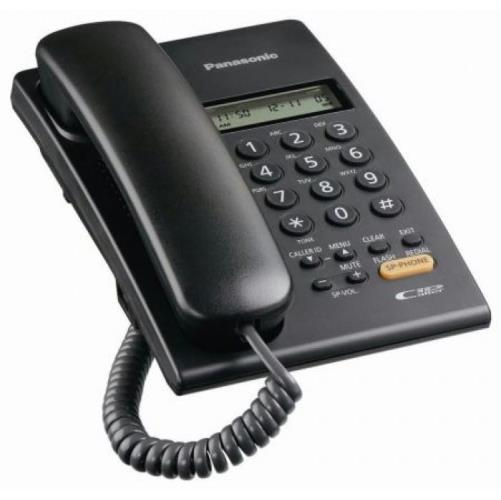 تلفن رومیزی پاناسونیک مدل KX-T-C62 با طراحی ساده و دکمه‌های بزرگ، مناسب مصارف خانگی و اداری