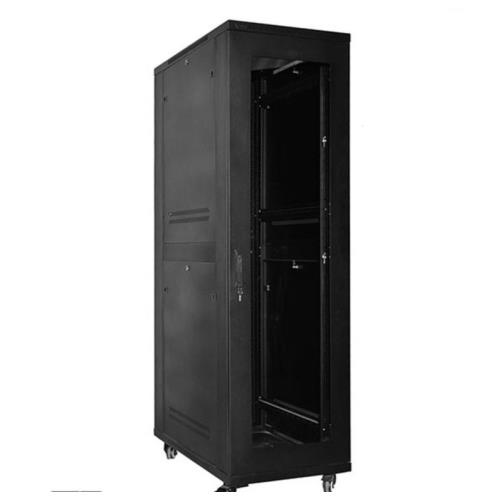 رک ایستاده 47 یونیت عمق 60 سری ادونس HP با درب شیشه‌ای مقاوم.