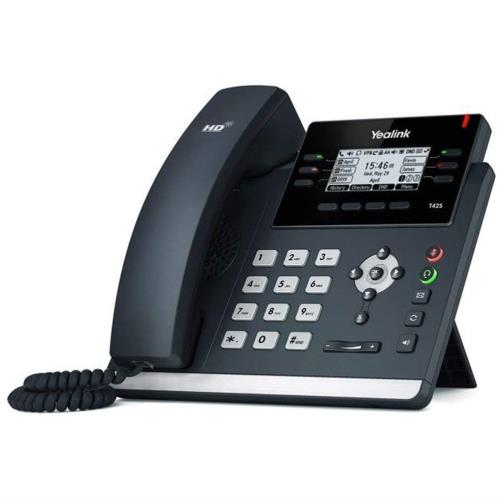 تلفن تحت شبکه Yealink T42S با طراحی حرفه‌ای، صفحه‌نمایش گرافیکی 2.7 اینچی و پشتیبانی از 12 حساب SIP مناسب دفاتر کاری