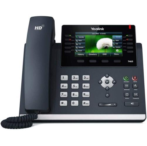 تلفن تحت شبکه Yealink T46S با طراحی حرفه‌ای، صفحه‌نمایش رنگی 4.3 اینچی و پشتیبانی از 16 حساب SIP مناسب دفاتر کاری