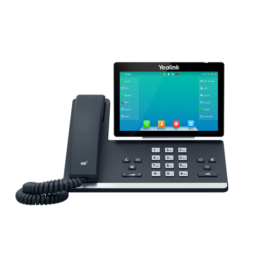 تلفن تحت شبکه Yealink SIP-T57W با صفحه‌نمایش لمسی ۷ اینچی و طراحی حرفه‌ای مناسب برای دفاتر کاری مدرن